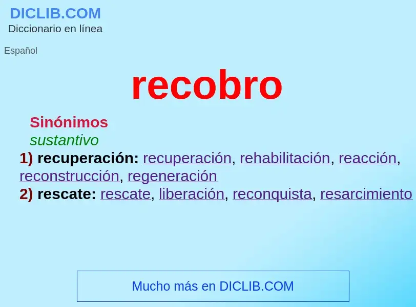 Wat is recobro - definition