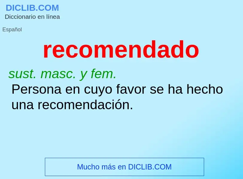 Wat is recomendado - definition