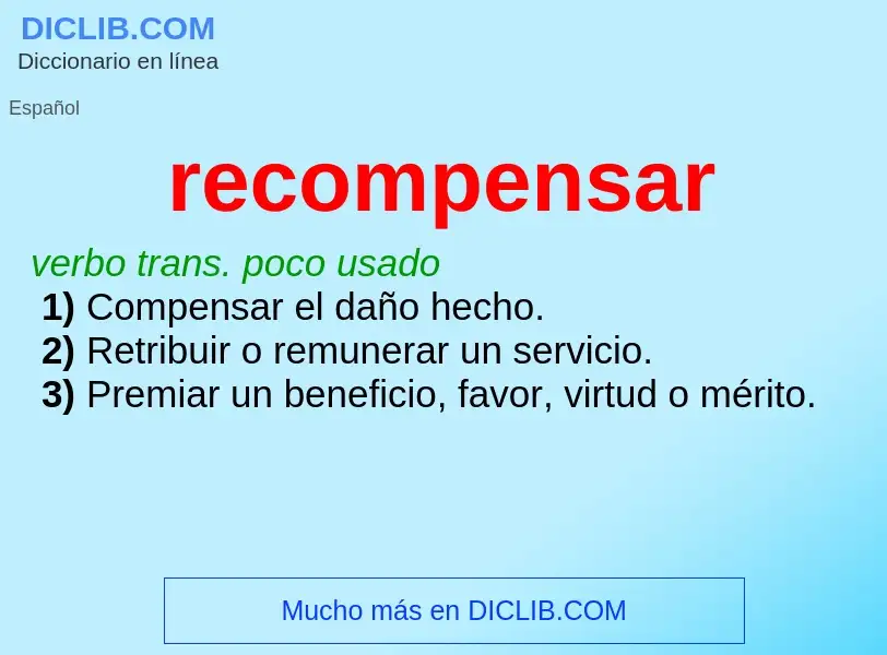 What is recompensar - meaning and definition