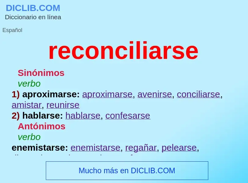 O que é reconciliarse - definição, significado, conceito