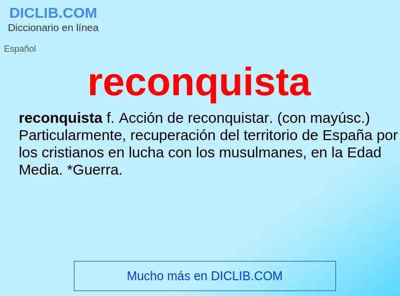 What is reconquista - meaning and definition