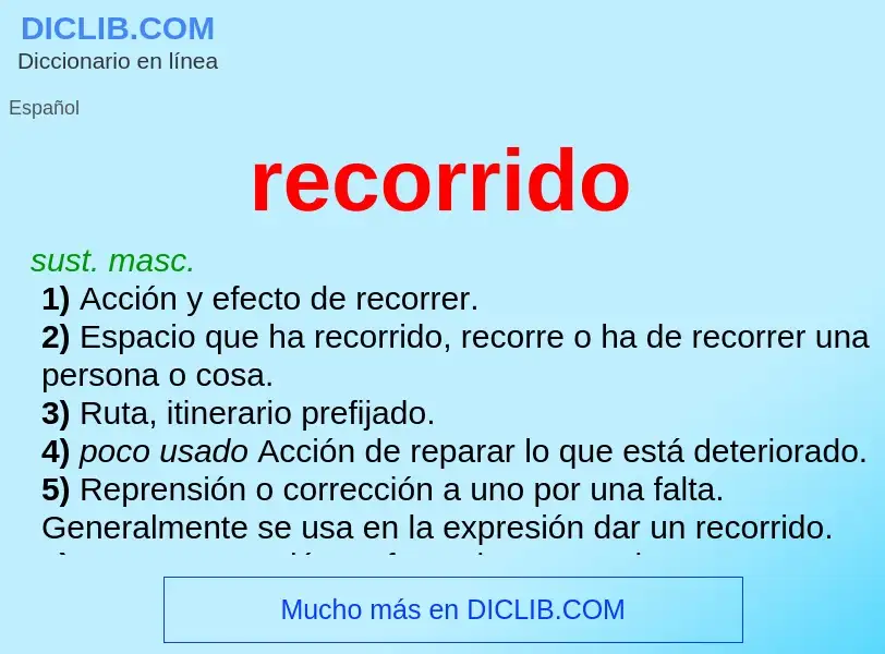 Che cos'è recorrido - definizione