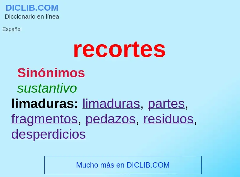 O que é recortes - definição, significado, conceito