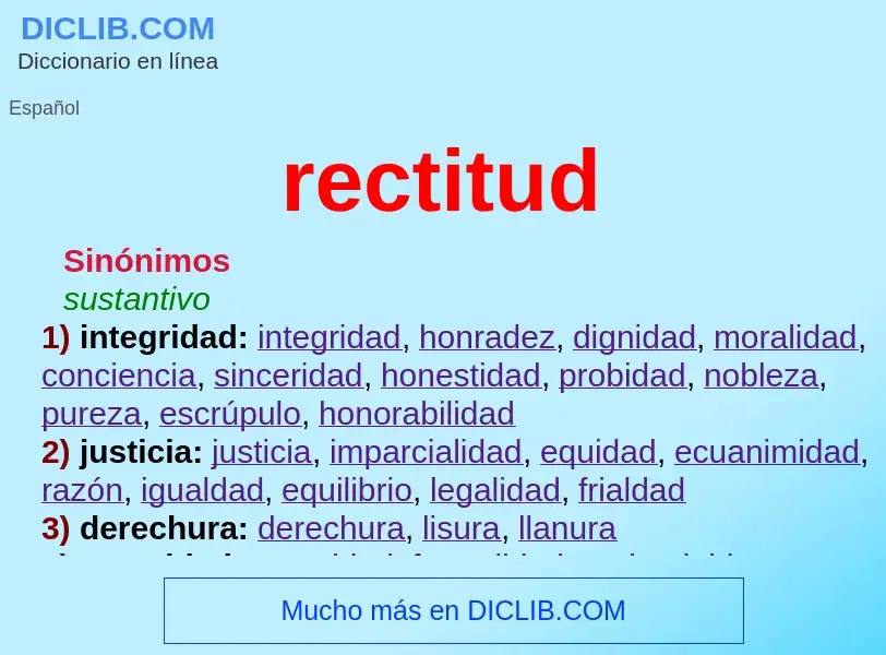 Wat is rectitud - definition