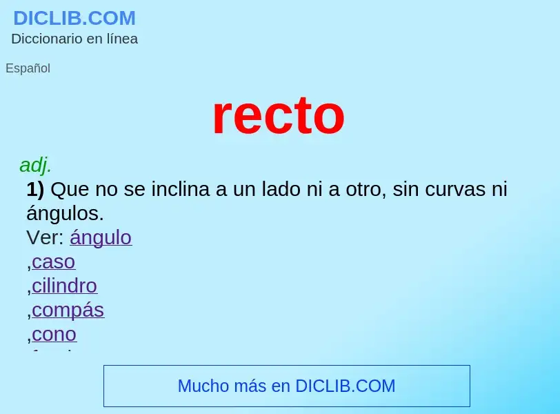 ¿Qué es recto? - significado y definición