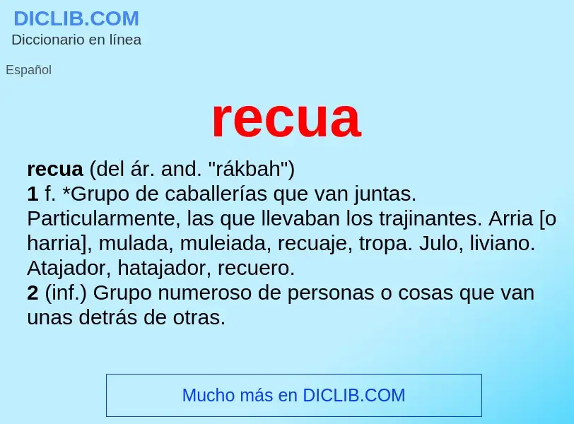 Wat is recua - definition