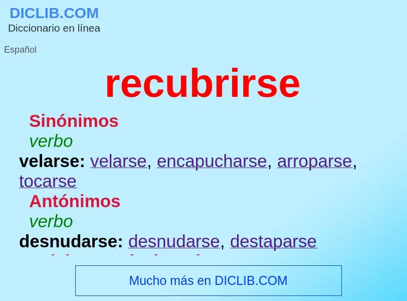 ¿Qué es recubrirse? - significado y definición