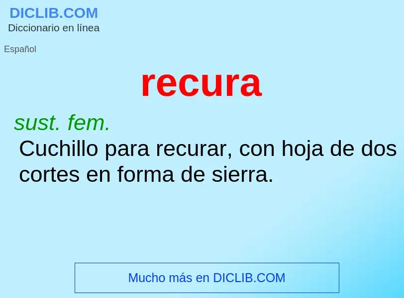 Wat is recura - definition