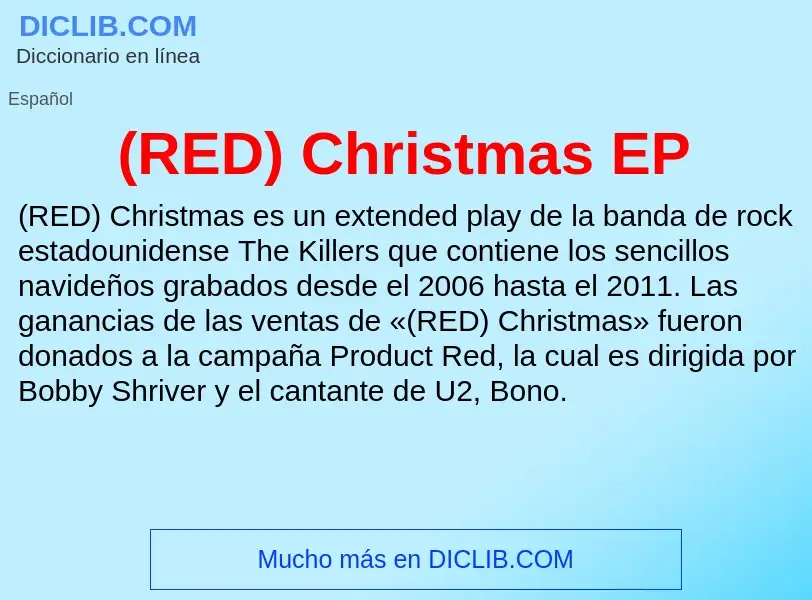 Wat is (RED) Christmas EP - definition