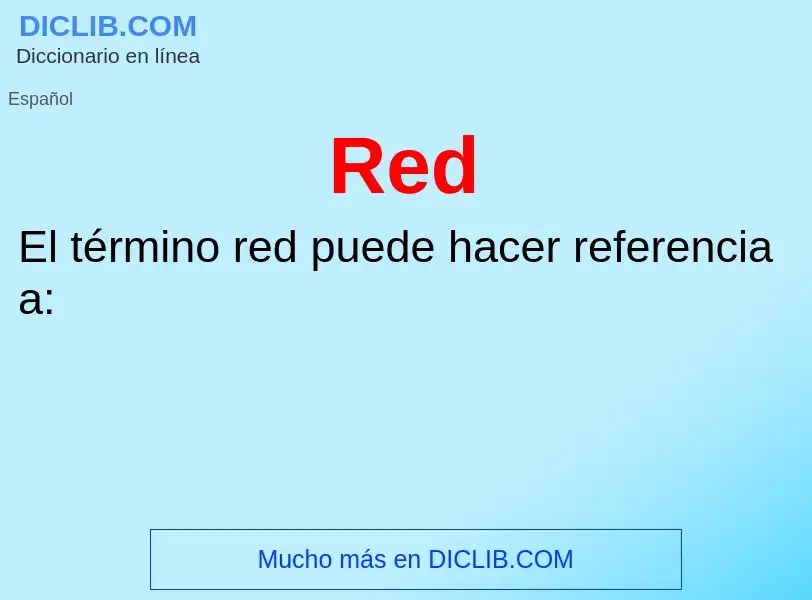 Wat is Red - definition