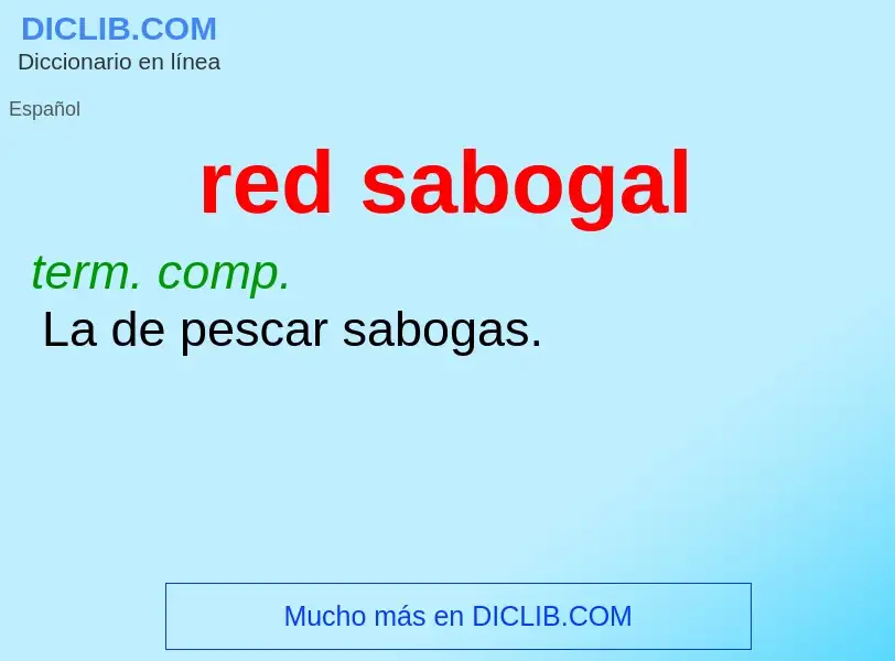 ¿Qué es red sabogal? - significado y definición