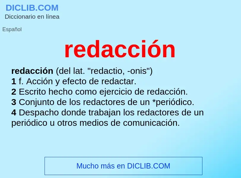 Wat is redacción - definition