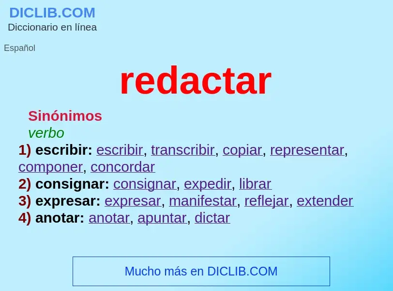 O que é redactar - definição, significado, conceito