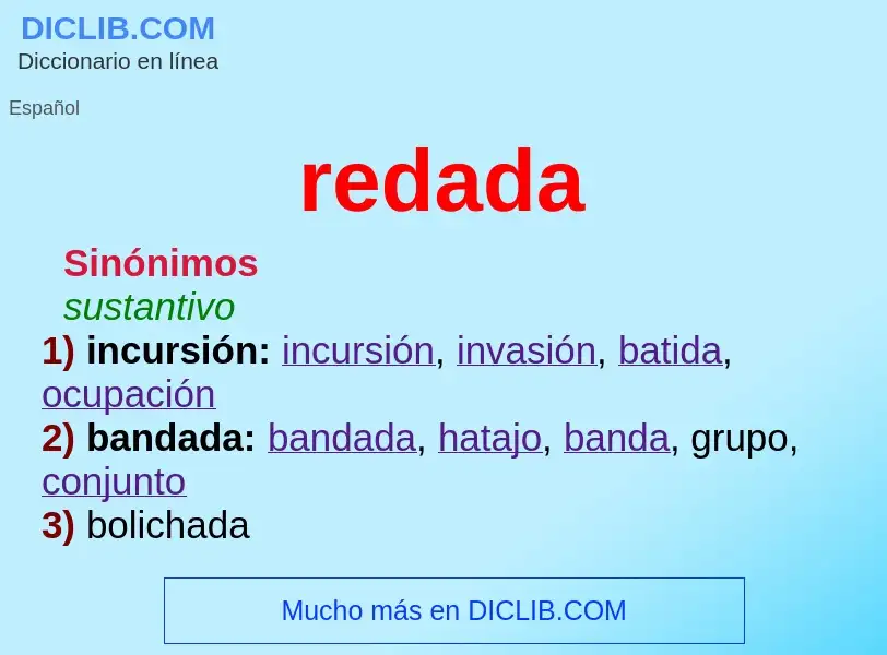 Wat is redada - definition