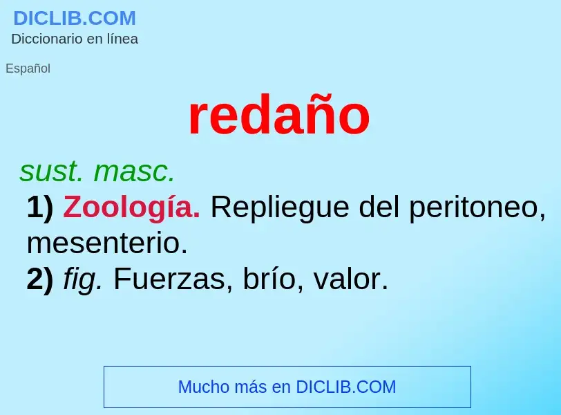 What is redaño - meaning and definition