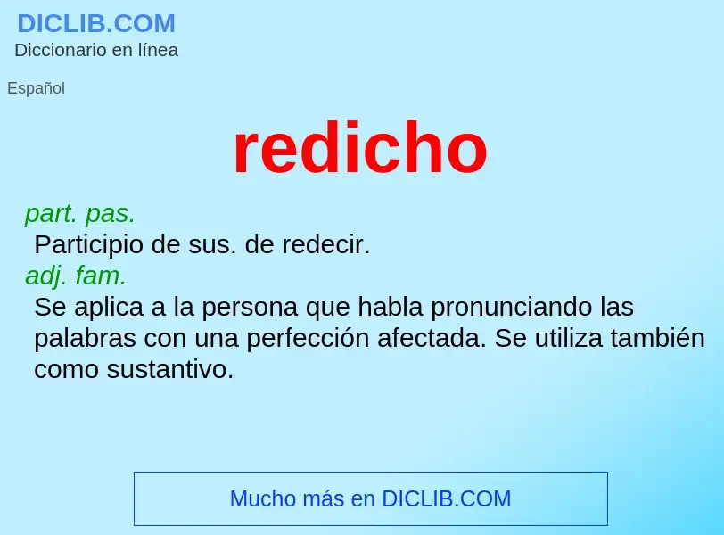 O que é redicho - definição, significado, conceito