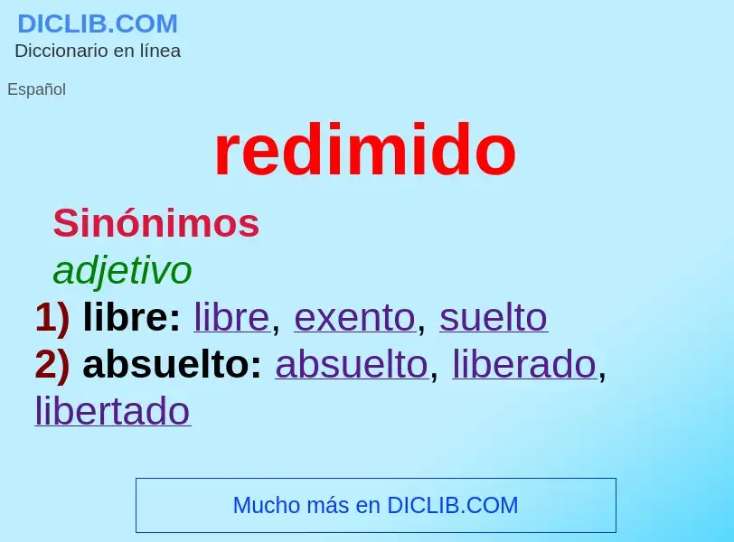 Wat is redimido - definition