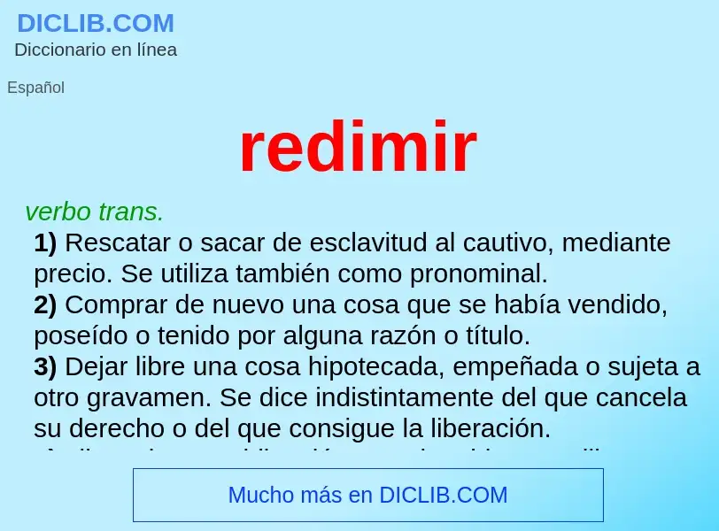 What is redimir - definition