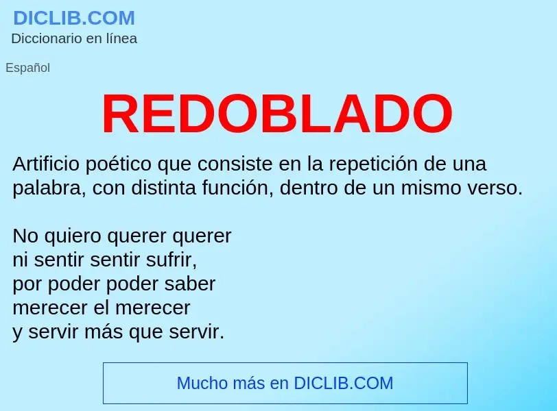 Wat is REDOBLADO - definition