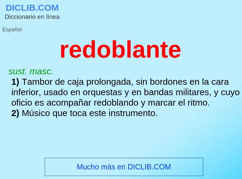 Wat is redoblante - definition