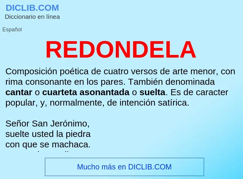 ¿Qué es REDONDELA? - significado y definición