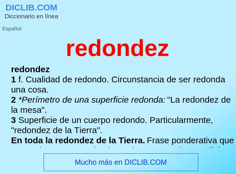 ¿Qué es redondez? - significado y definición