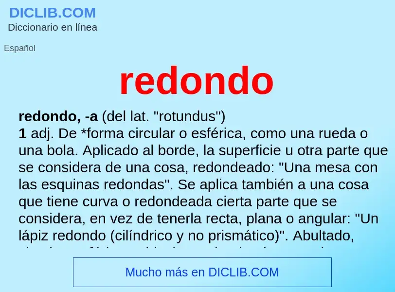 What is redondo - meaning and definition