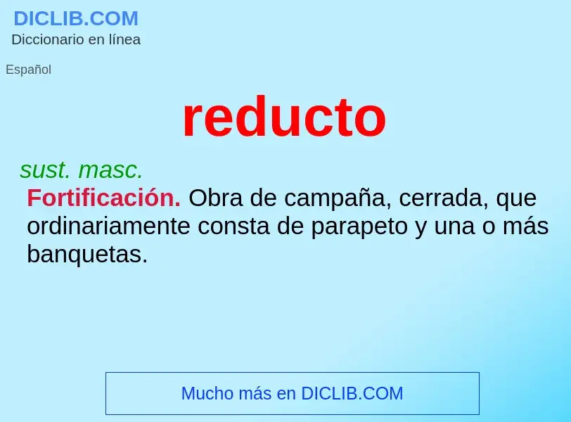 O que é reducto - definição, significado, conceito