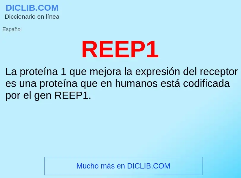 ¿Qué es REEP1? - significado y definición