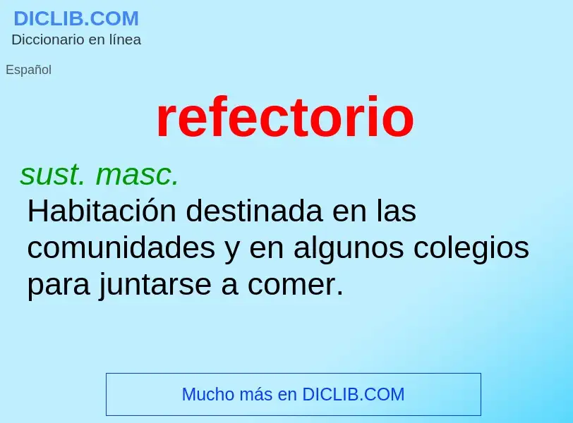 What is refectorio - definition