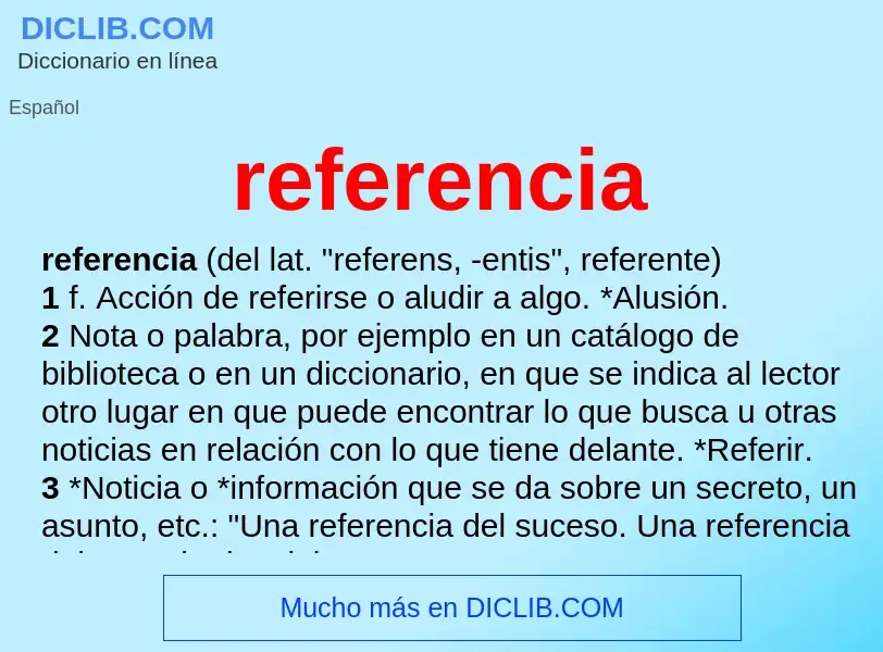 Wat is referencia - definition