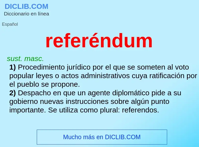 Что такое referéndum - определение