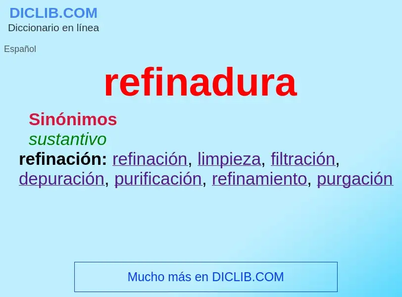 Wat is refinadura - definition