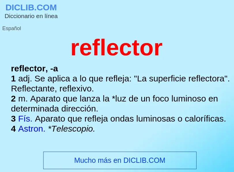 What is reflector - meaning and definition