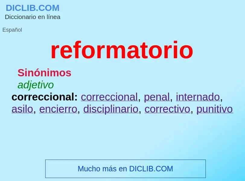 What is reformatorio - definition