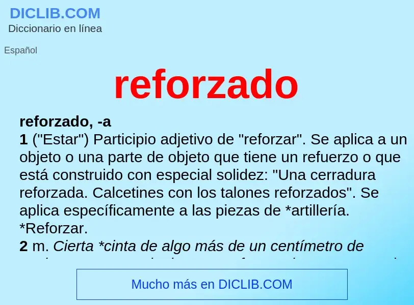 Was ist reforzado - Definition