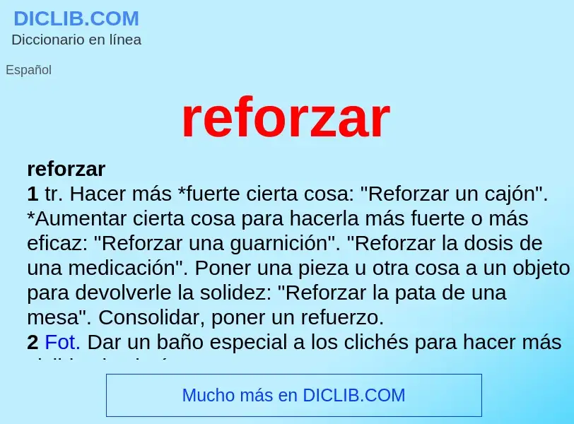 What is reforzar - definition