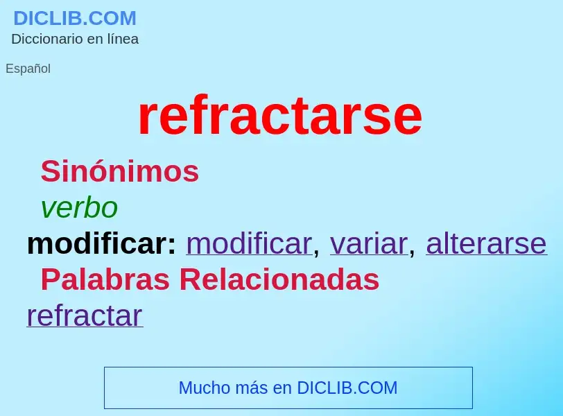 ¿Qué es refractarse? - significado y definición