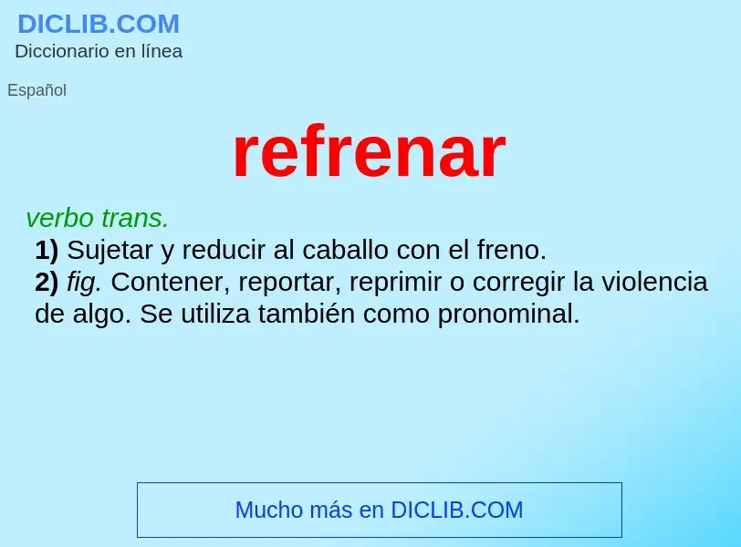 Wat is refrenar - definition