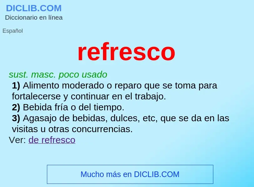 O que é refresco - definição, significado, conceito