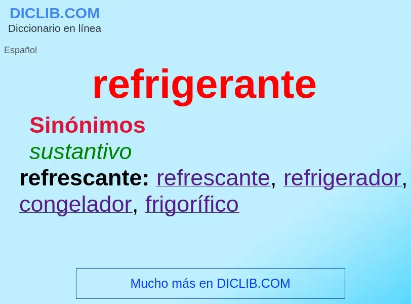 Che cos'è refrigerante - definizione