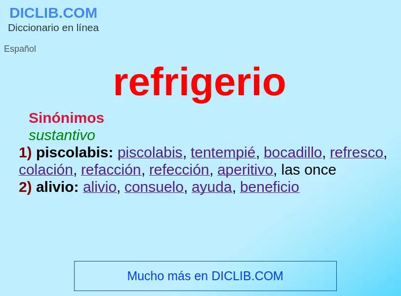 Che cos'è refrigerio - definizione