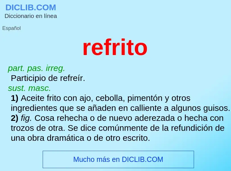 What is refrito - definition