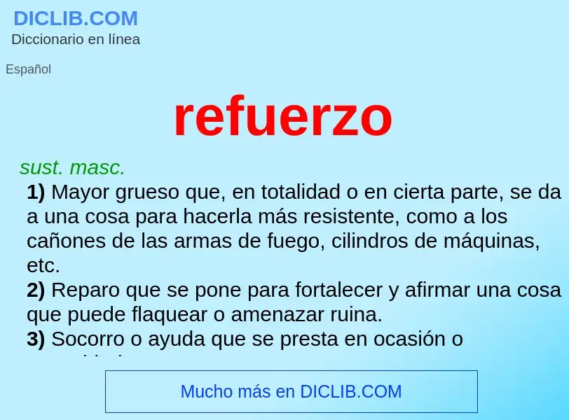 O que é refuerzo - definição, significado, conceito