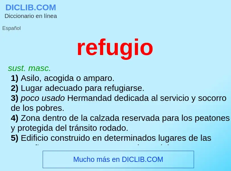 What is refugio - meaning and definition