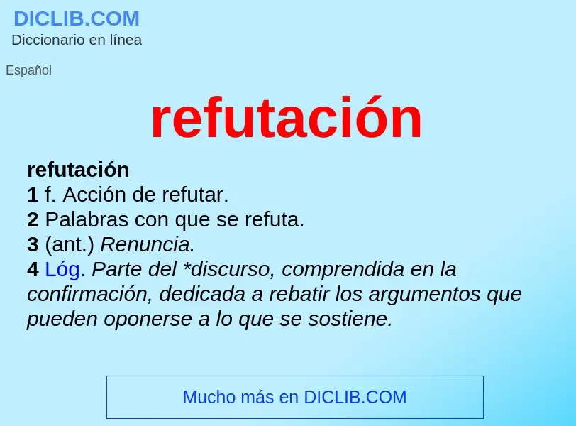 What is refutación - meaning and definition