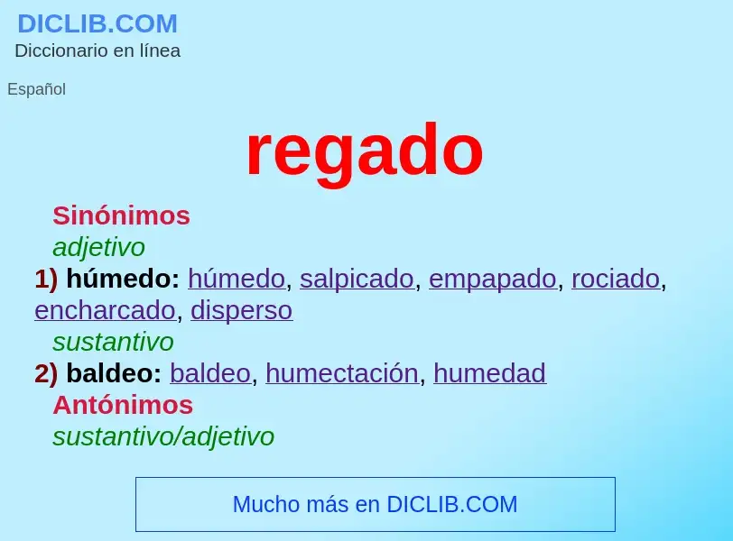 Wat is regado - definition