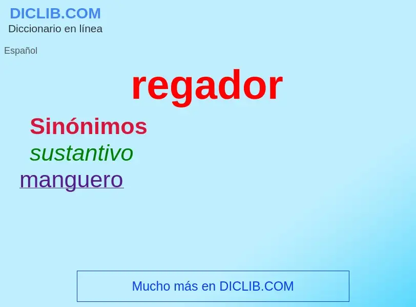 What is regador - meaning and definition