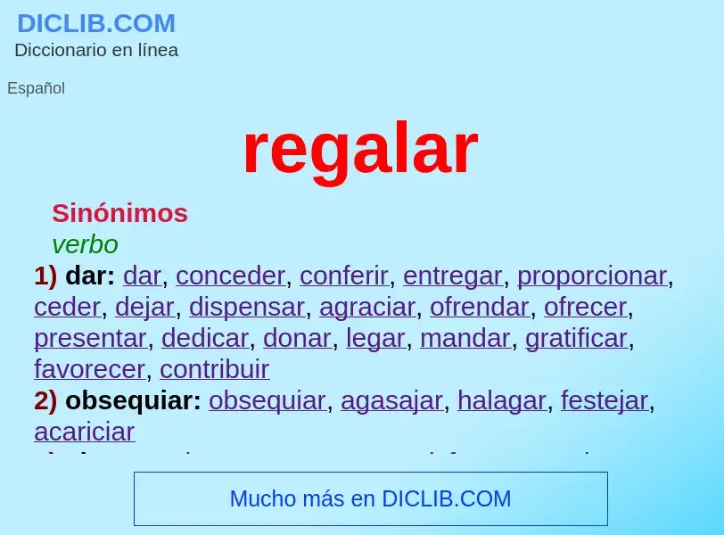 Wat is regalar - definition