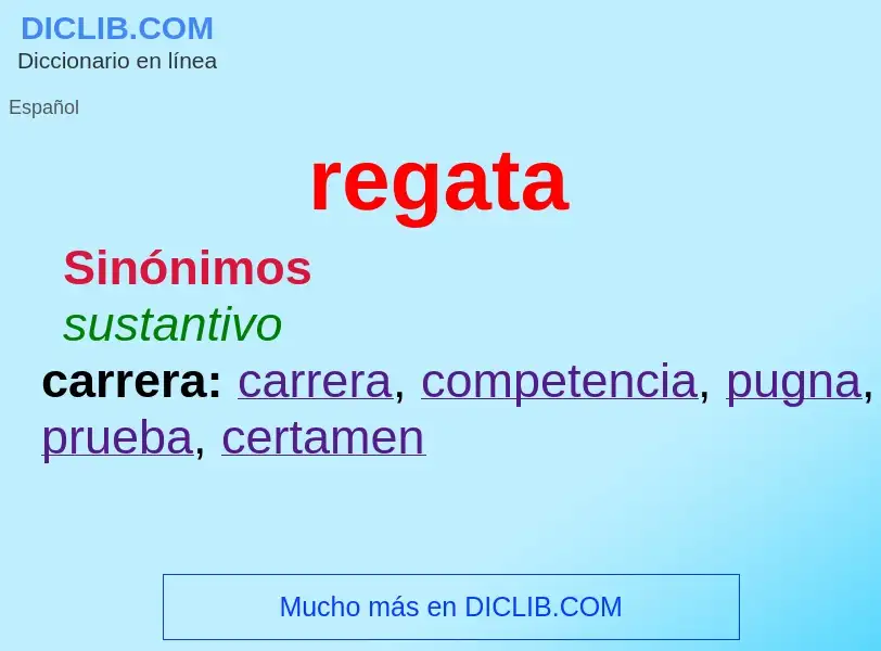 What is regata - meaning and definition